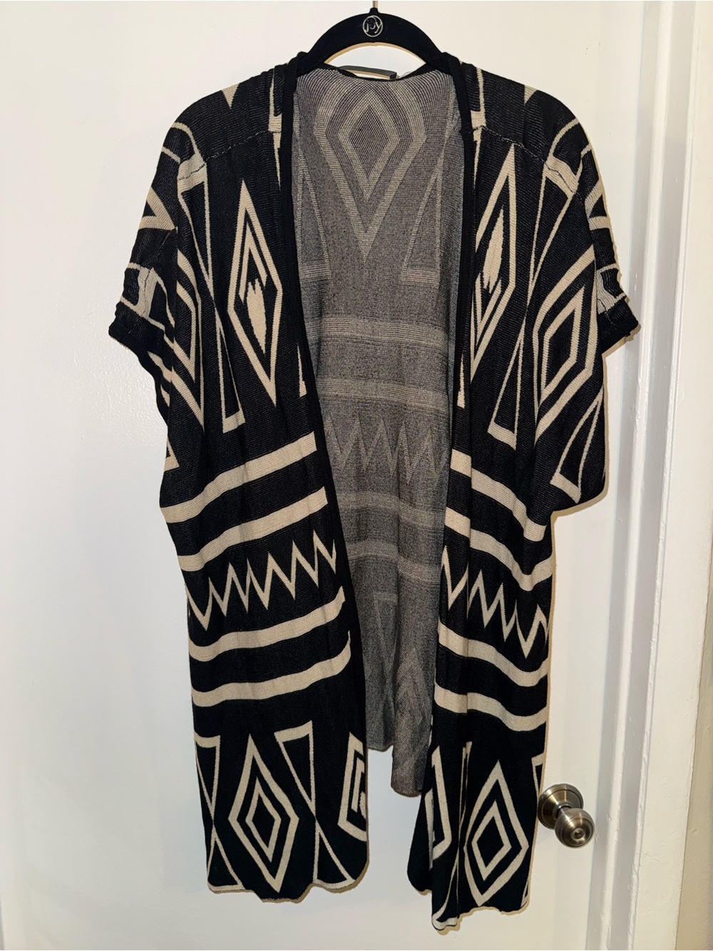Do Everything in Love Geometric Aztec Open Front Cardigan Kimono One Size